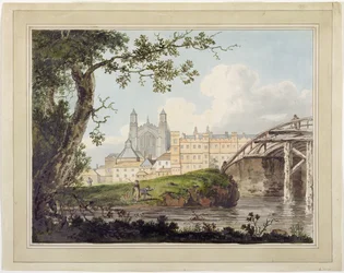 Eton College from Datchet Road, c.1790